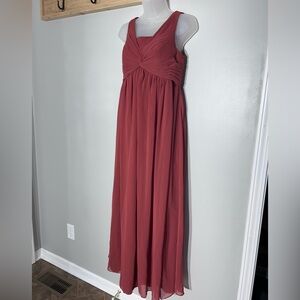 Azazie Maternity dress in Terracotta
